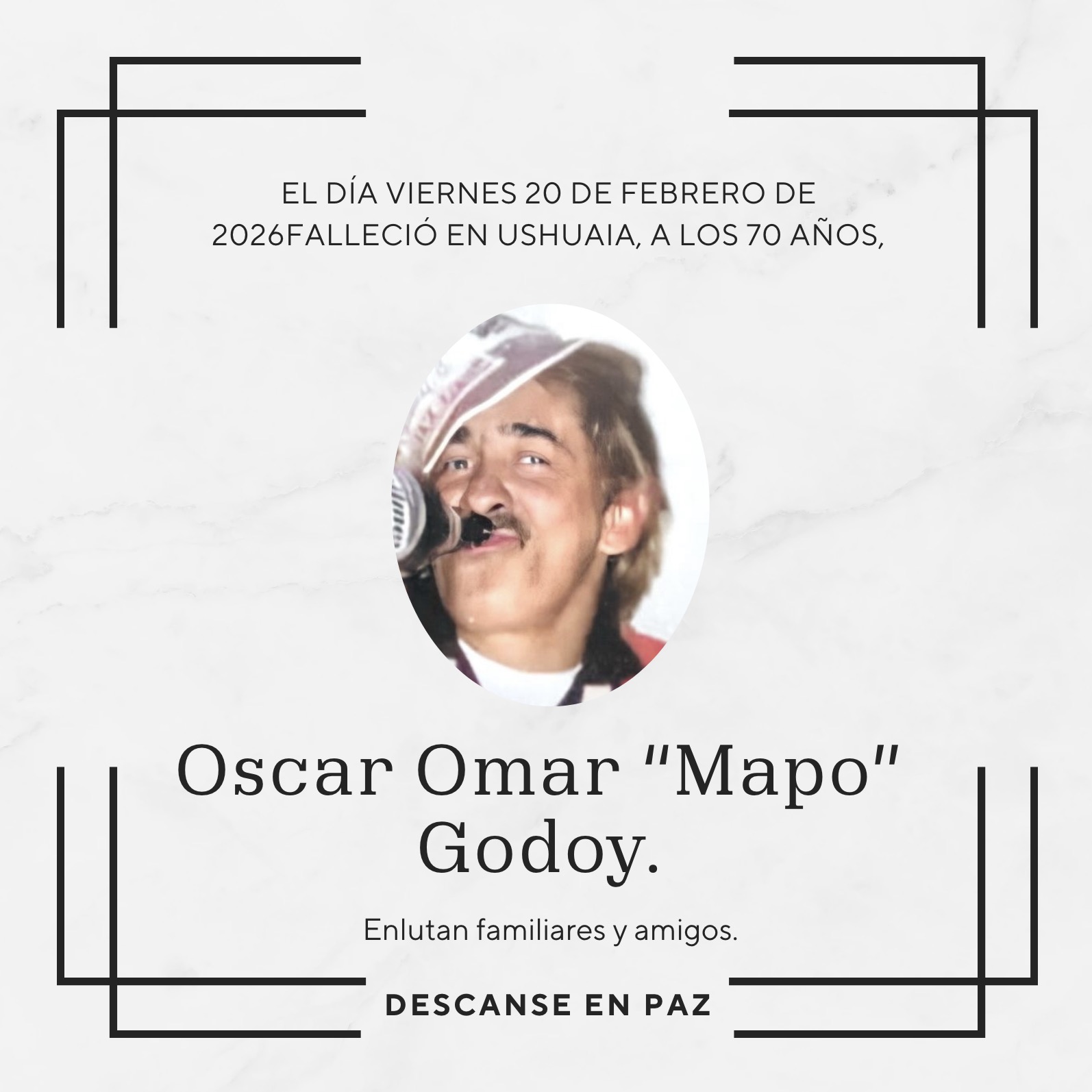 Fallecimiento | Oscar Godoy